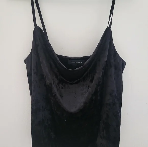 Club Monaco Crushed Velvet Cowl Neck Cami - Picture 5 of 8